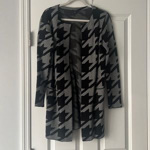 Ann Taylor Houndstooth Knit Jacket